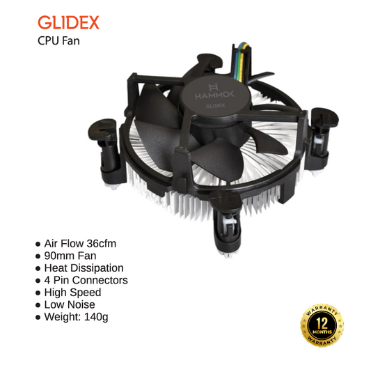 
Hammok GLIDEX CPU FAN-Silver Coated