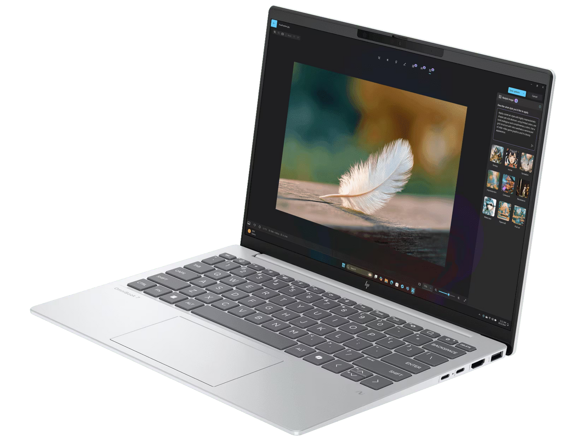 
HP Omnibook 7 Aero 13 -bg1456AU - AMD Ryzen AI 7 350 (8C) 50 NPU TOPs, 16GB LPDDR5X 7500 on-board, 512GB PCIe Gen4, Glacier Silver