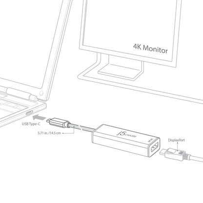 j5create USB™ Type-C to 4K DisplayPort™ Adapter (JCA140)
