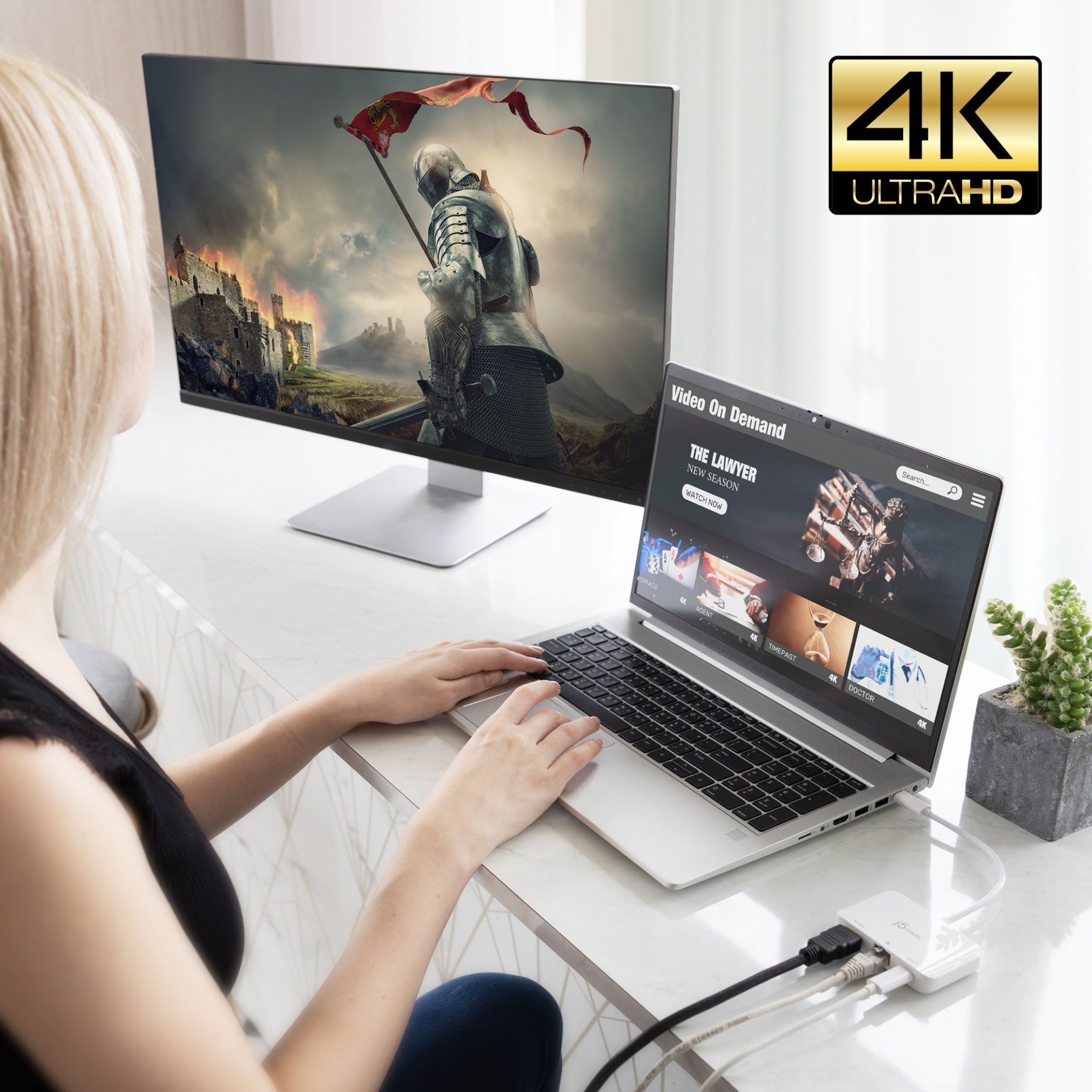 
j5create USB-C® to 4K HDMI™ Ethernet Adapter (JCA351)