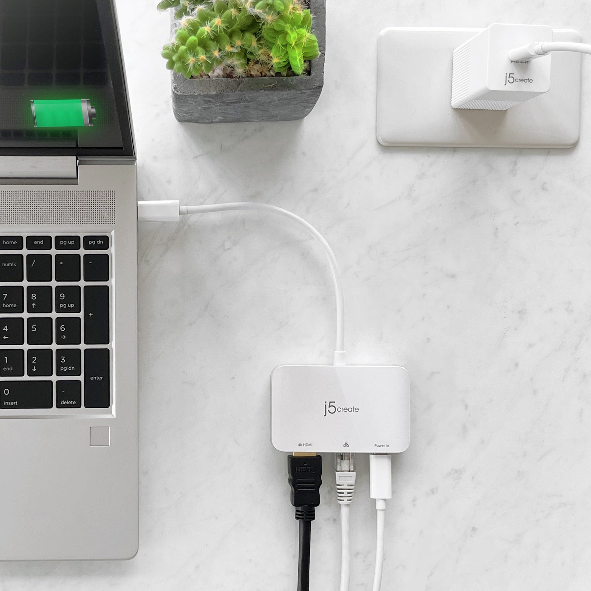 
j5create USB-C® to 4K HDMI™ Ethernet Adapter (JCA351)