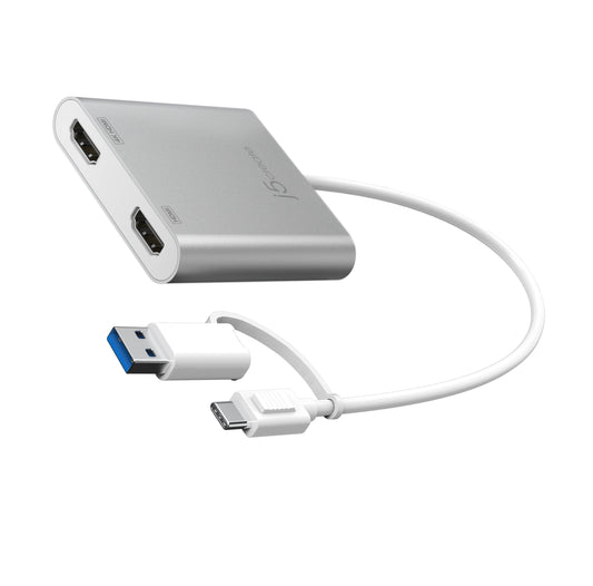 
j5create USB-C® to Dual HDMI™ Multi-Monitor Adapter (JCA365)