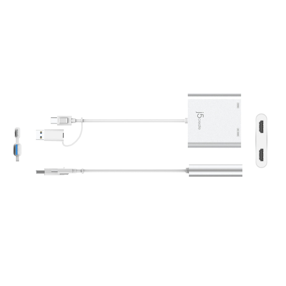 
j5create USB-C® to Dual HDMI™ Multi-Monitor Adapter (JCA365)