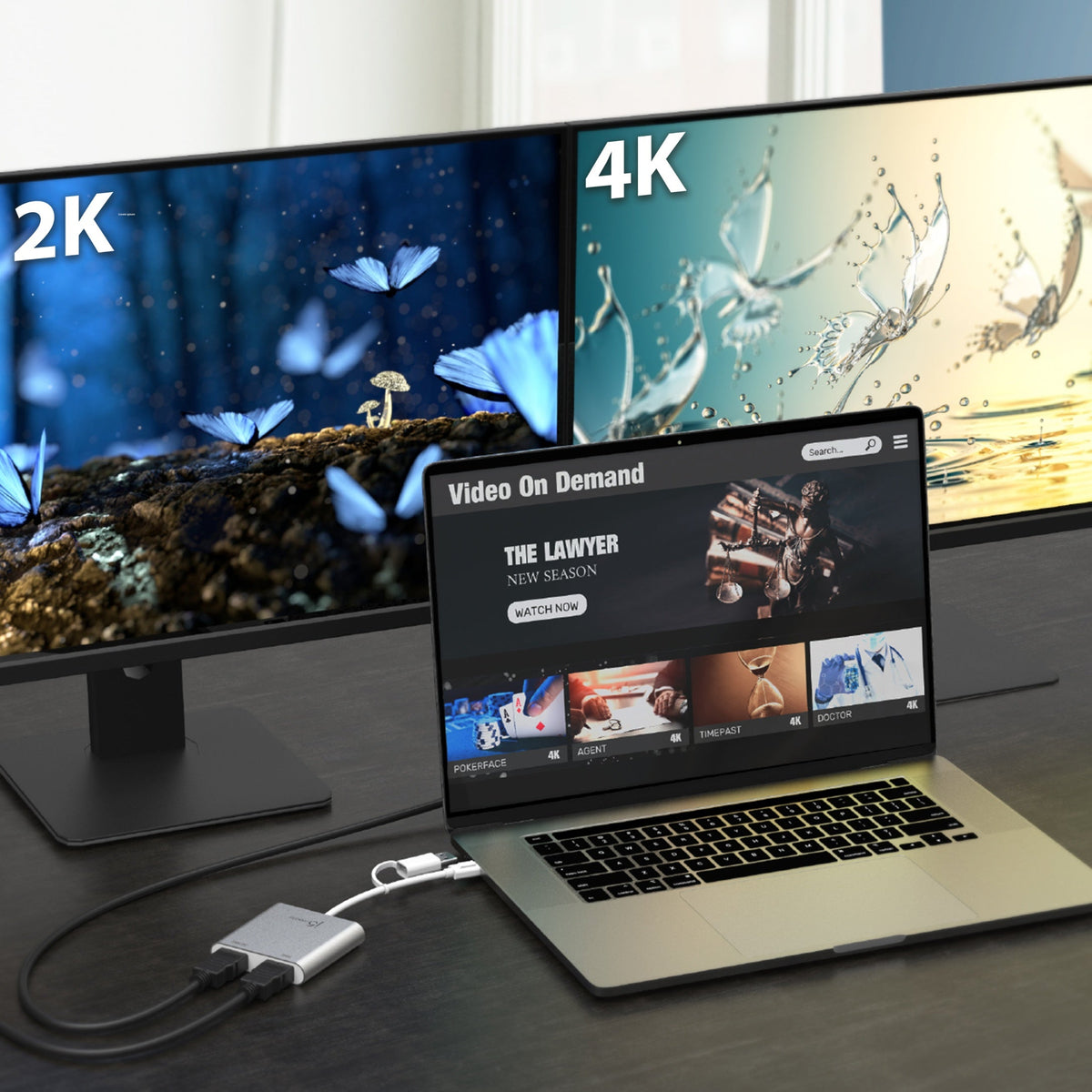 
j5create USB-C® to Dual HDMI™ Multi-Monitor Adapter (JCA365)
