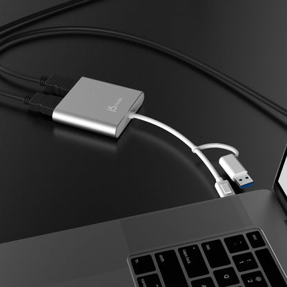 j5create USB-C® to Dual HDMI™ Multi-Monitor Adapter (JCA365)