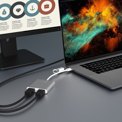 j5create USB-C® to Dual HDMI™ Multi-Monitor Adapter (JCA365)
