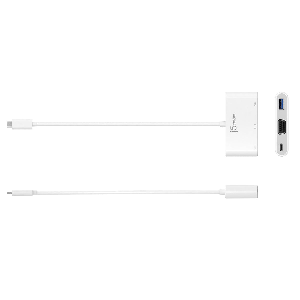 
j5create USB-C® to VGA & USB™ 3.0 with Power Delivery (JCA378)