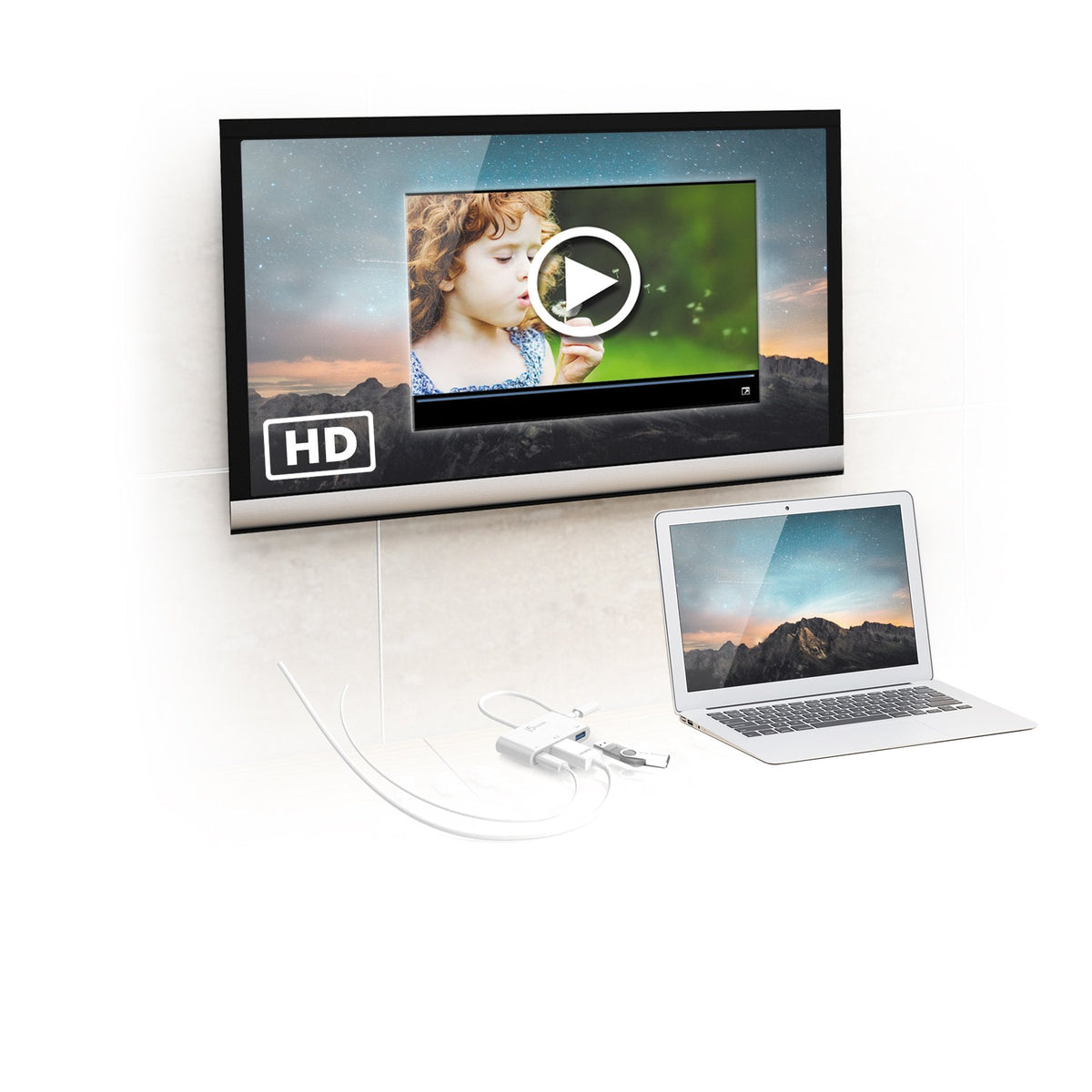 
j5create USB-C® to HDMI™ &amp; USB™ 3.0 with Power Delivery (JCA379)