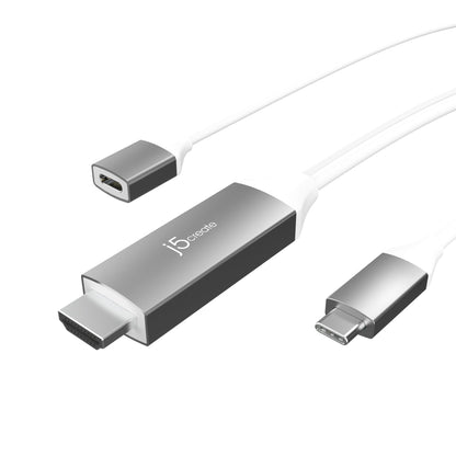 j5create USB-C® to 4K HDMI™ Cable With PD100W Pass-Through (JCC155G)