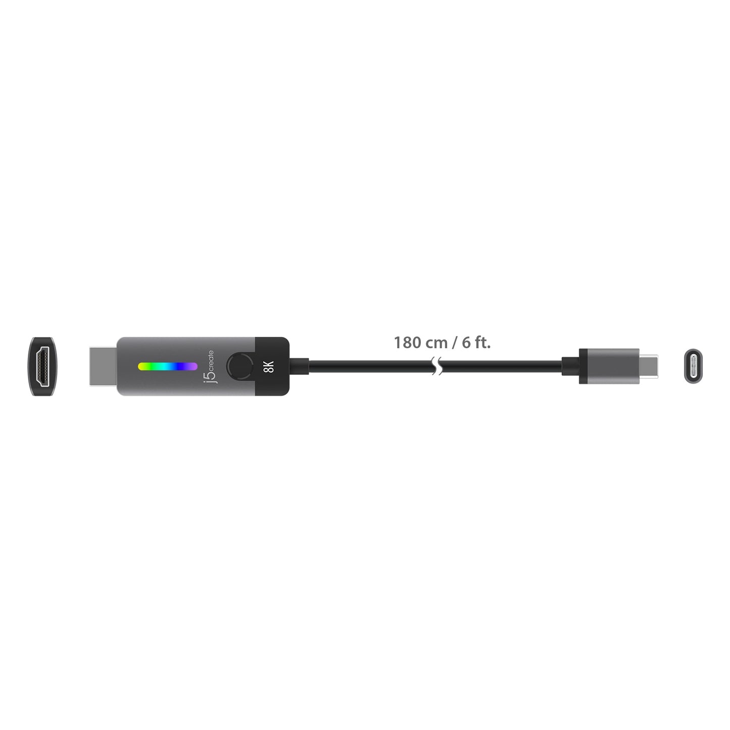 
j5create USB-C® to HDMI™ 2.1 8K Cable (JCC157)