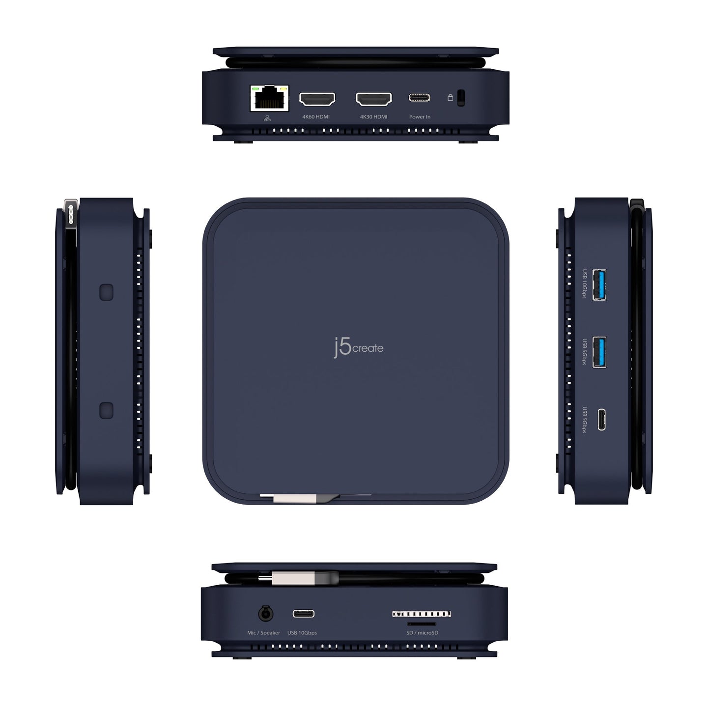 
j5create USB-C® Dual 4K HDMI™ Dock (JCD3196)