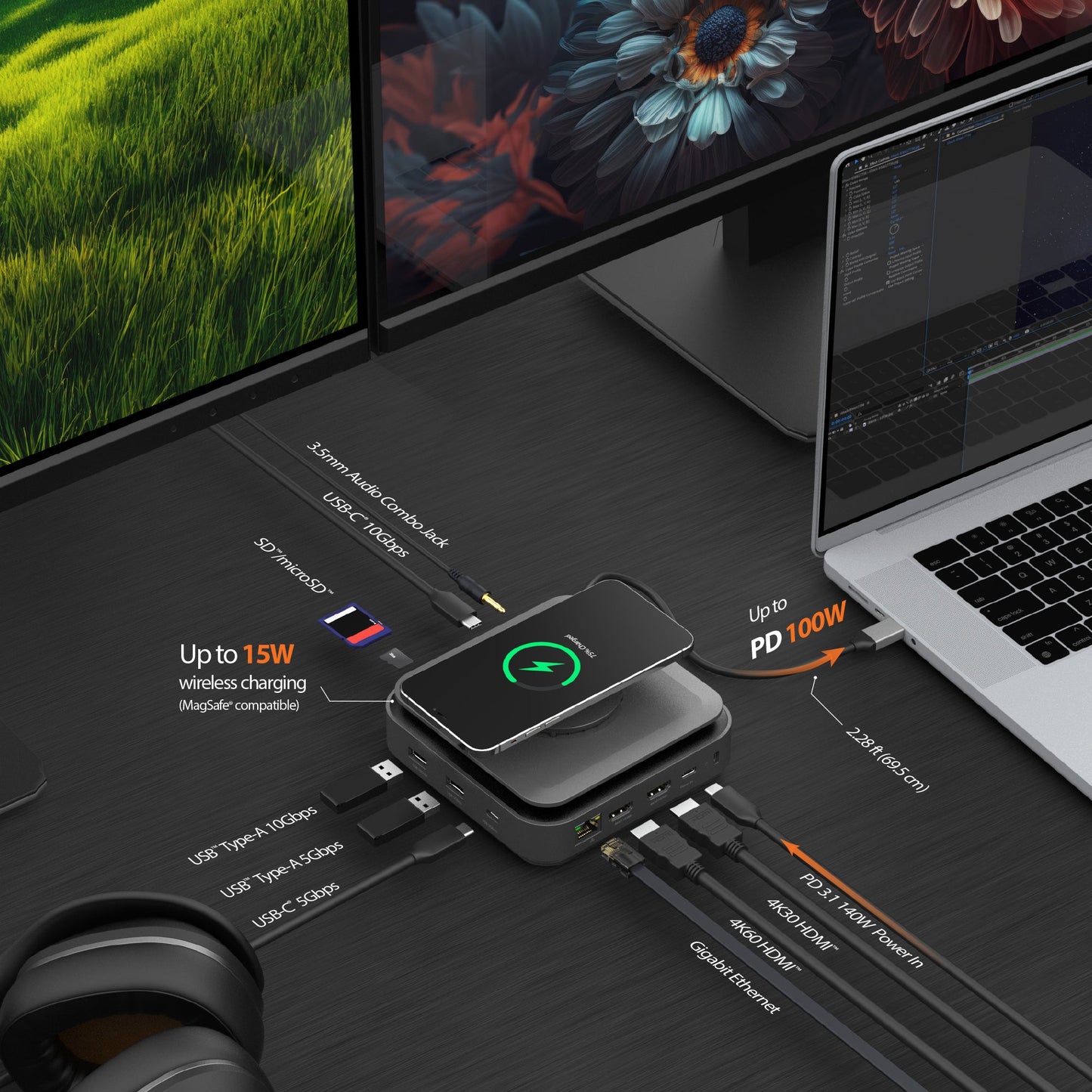 
j5create USB-C® Dock Dual 4K HDMI™ (JCD3199)