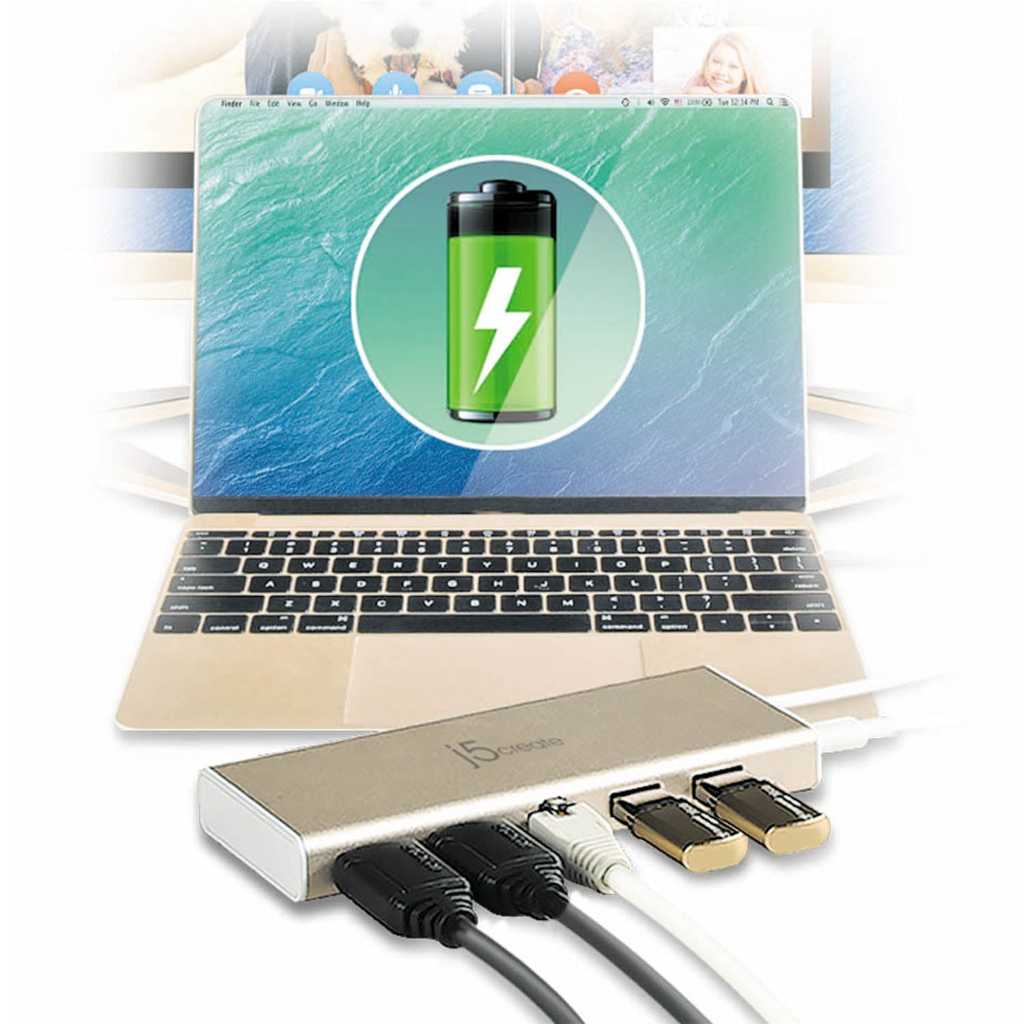 
j5create USB-C™ Dual HDMI™ Mini Dock (JCD381)