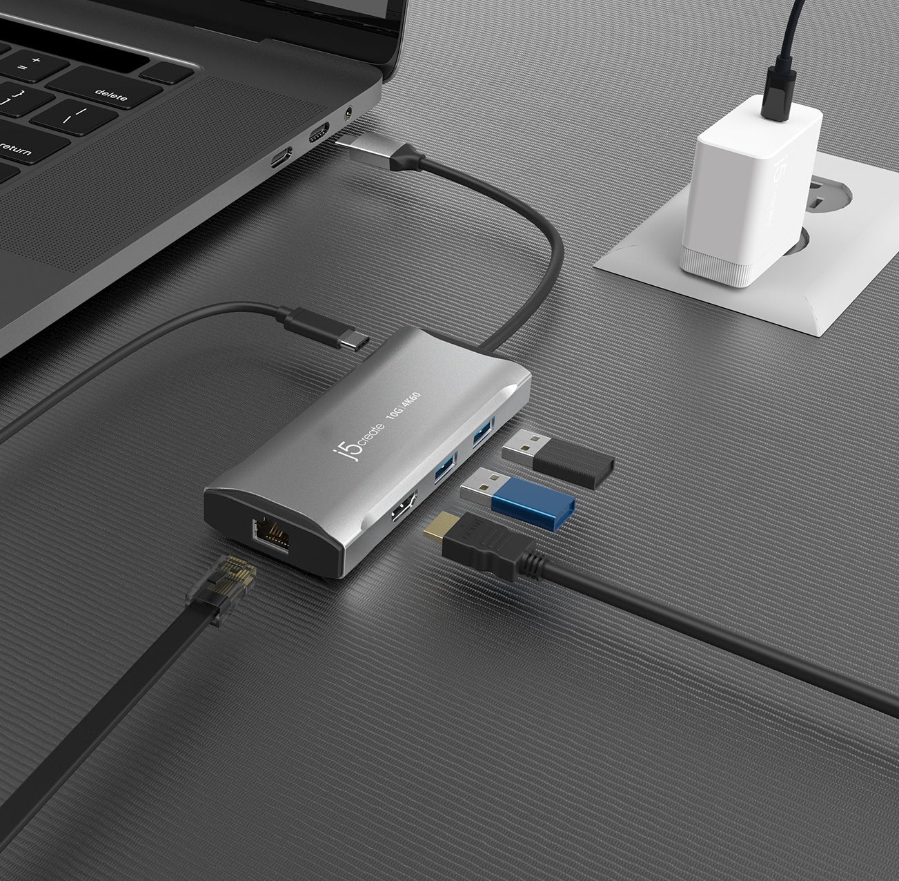 
j5create 4K60 Elite USB-C® 10Gbps Travel Dock (JCD392)