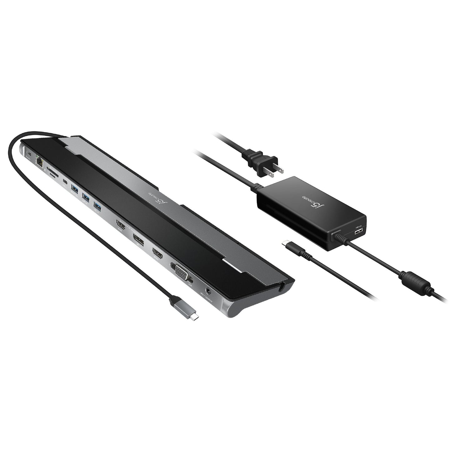 
j5create USB-C™ Triple Display Docking Station with 100W PD Adapter (JCD543P)
