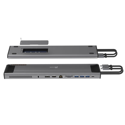 j5create USB-C® Dual 4K Display Docking Station with an M.2 SSD Slot (JCD551)