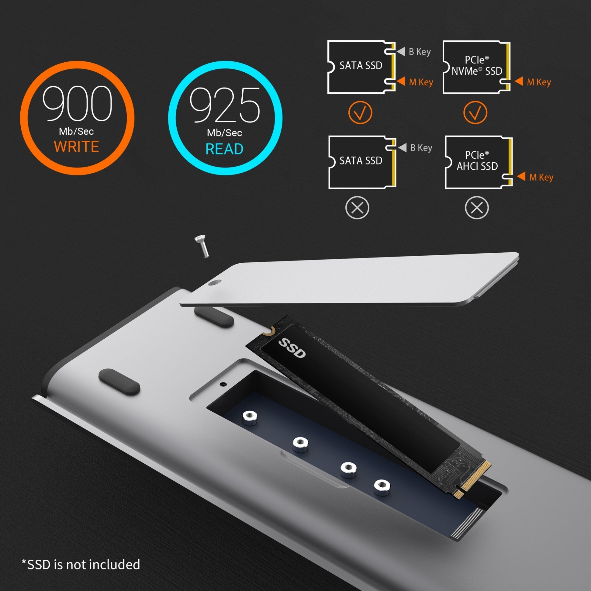 
j5create USB-C® Dual 4K Display Docking Station with an M.2 SSD Slot (JCD551)