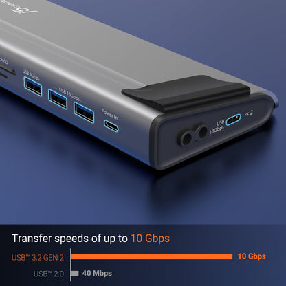 j5create USB-C® Dual 4K Display Docking Station with an M.2 SSD Slot (JCD551)