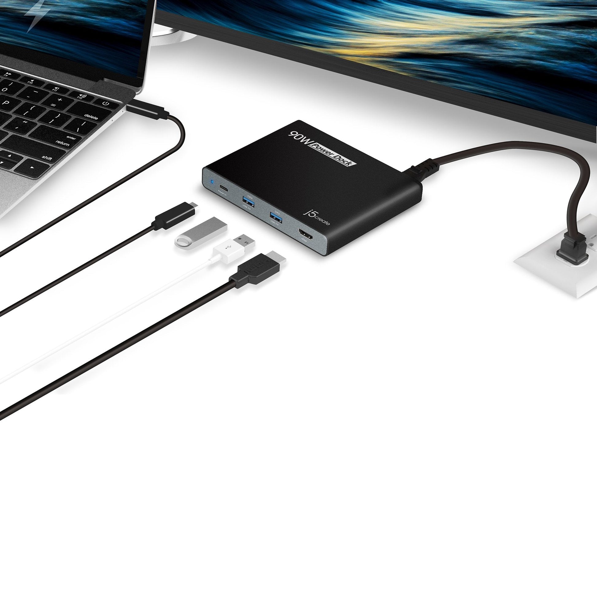 
j5create 90W Built-in USB-C™ Travel Dock (JCDP392)