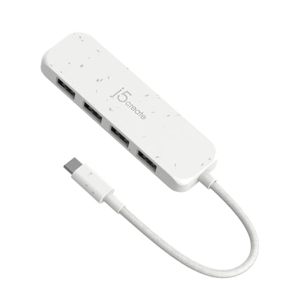 j5create Eco-Friendly USB-C® to 4-Port Type-A Gen 2 Hub (JCH341EW)