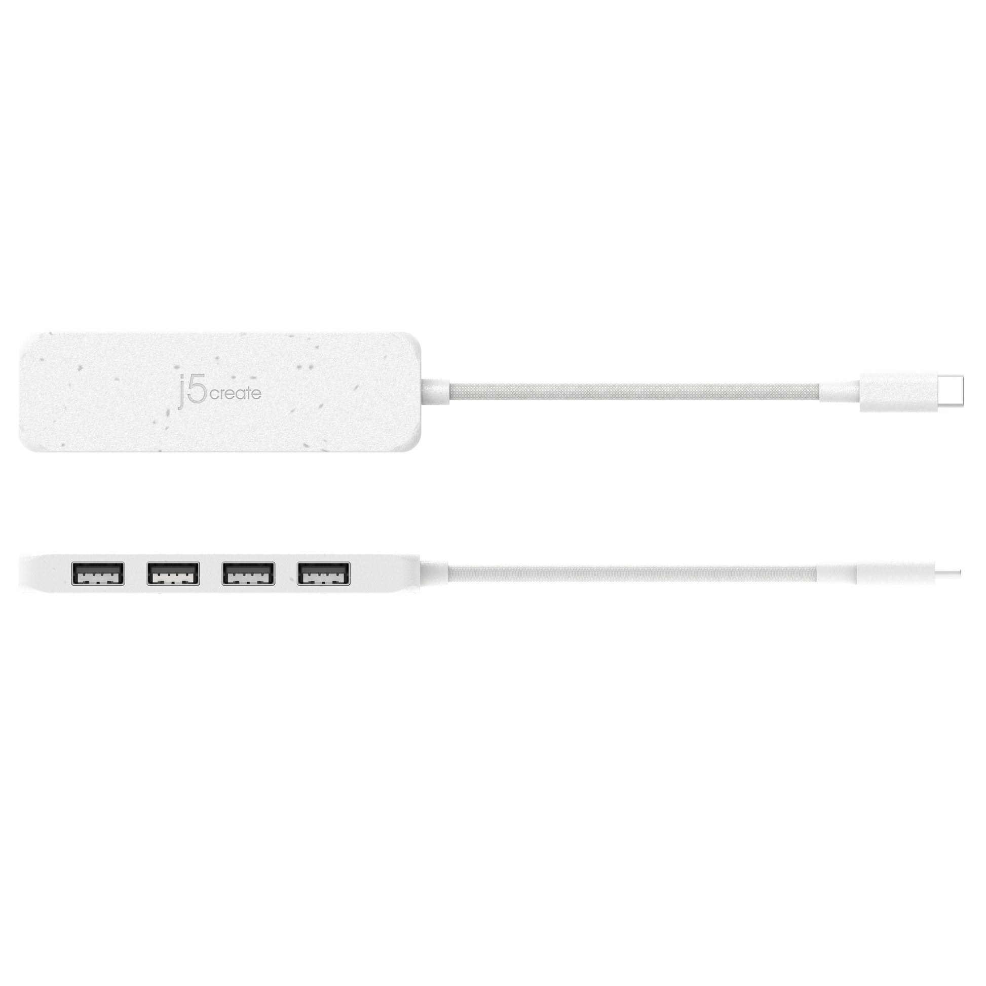
j5create Eco-Friendly USB-C® to 4-Port Type-A Gen 2 Hub (JCH341EW)