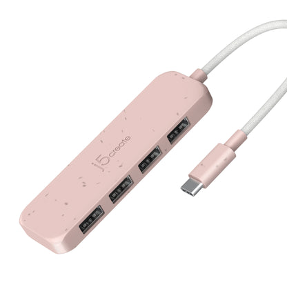 j5create Eco-Friendly USB-C® to 4-Port Type-A Gen 2 Hub (JCH341EW)