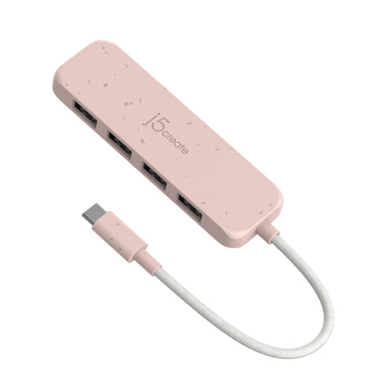 j5create Eco-Friendly USB-C® to 4-Port Type-A Gen 2 Hub (JCH341EW)