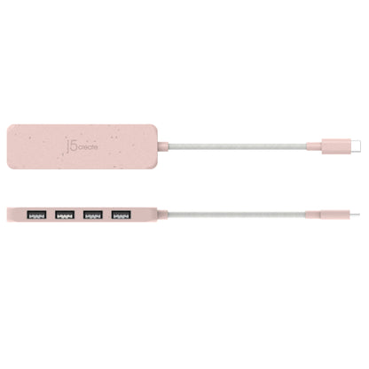 j5create Eco-Friendly USB-C® to 4-Port Type-A Gen 2 Hub (JCH341EW)