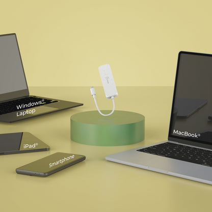 j5create Eco-Friendly USB-C® to 4-Port Type-A Gen 2 Hub (JCH341EW)