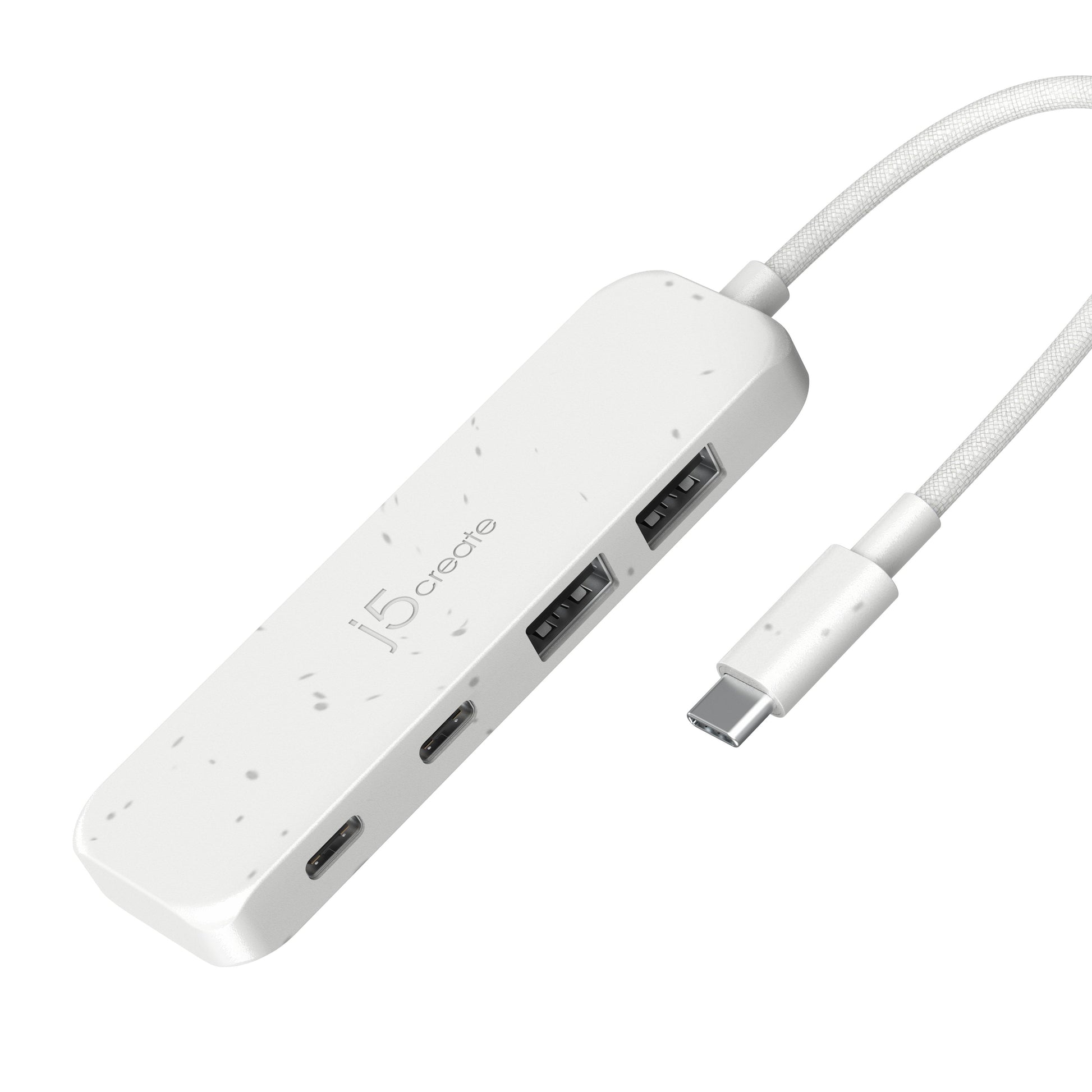 
j5create Eco-Friendly USB-C® to 4-Port Type-C &amp; Type-A Gen 2 Hub (JCH342EW)