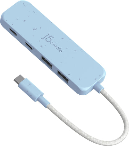 j5create Eco-Friendly USB-C® to 4-Port Type-C & Type-A Gen 2 Hub (JCH342EW)