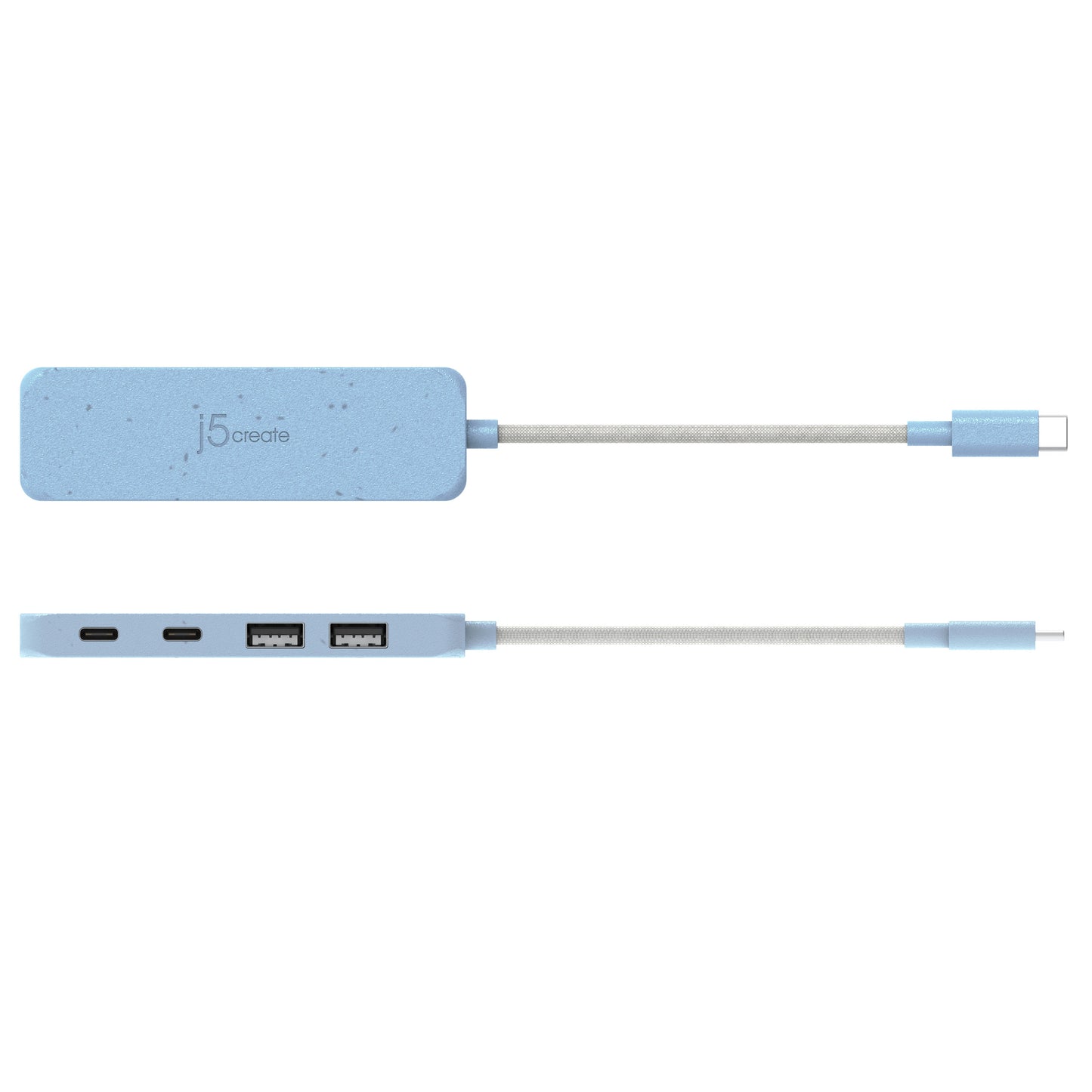 
j5create Eco-Friendly USB-C® to 4-Port Type-C & Type-A Gen 2 Hub (JCH342EW)