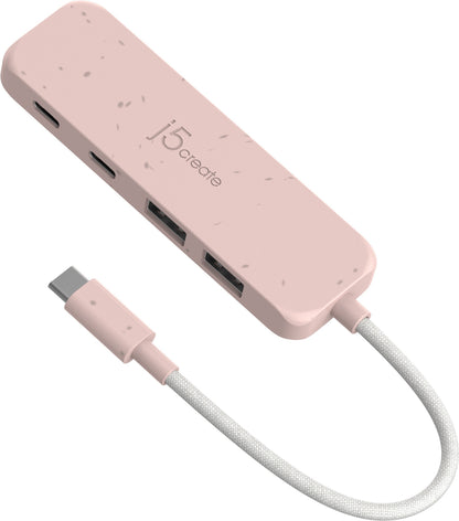 j5create Eco-Friendly USB-C® to 4-Port Type-C & Type-A Gen 2 Hub (JCH342EW)
