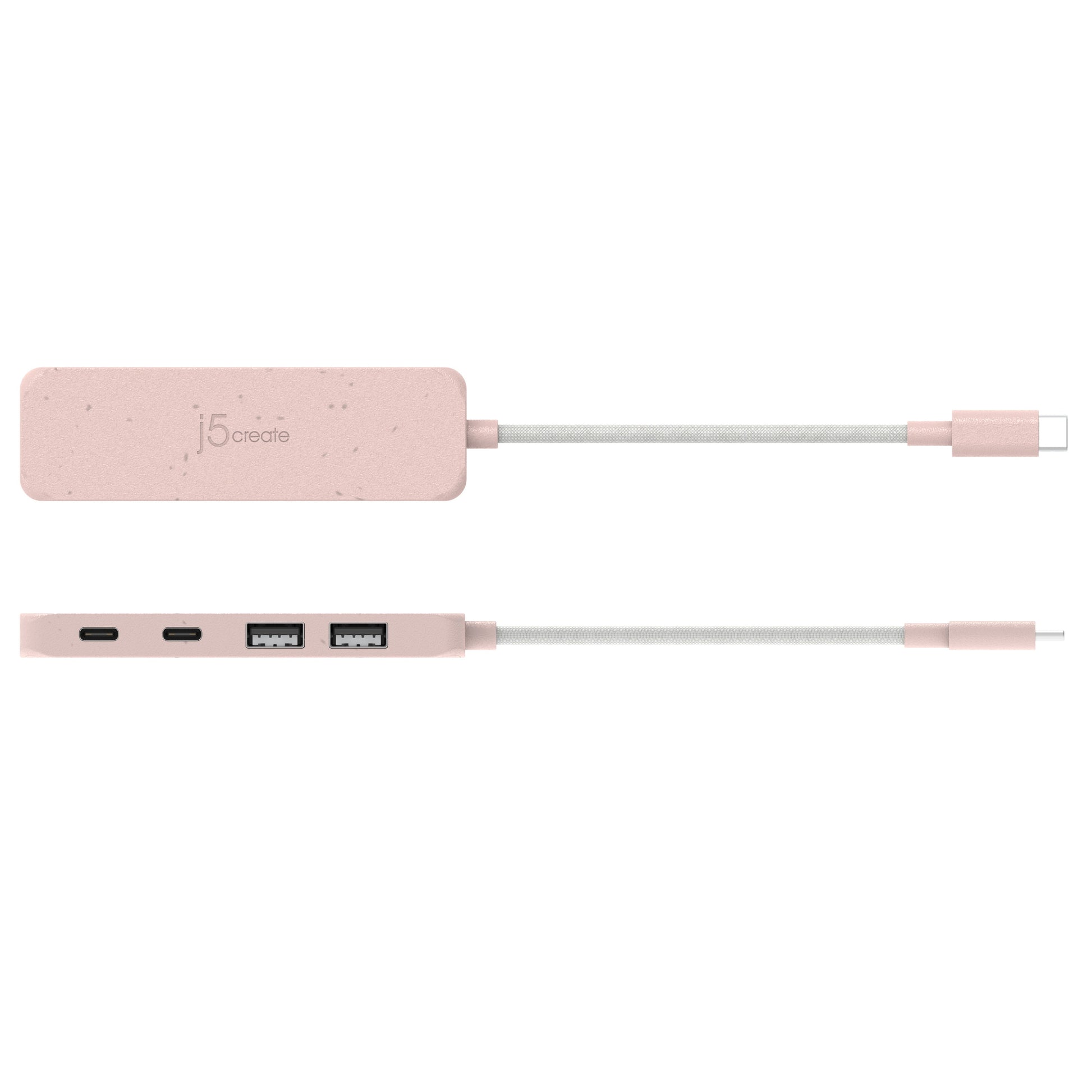 
j5create Eco-Friendly USB-C® to 4-Port Type-C &amp; Type-A Gen 2 Hub (JCH342EW)