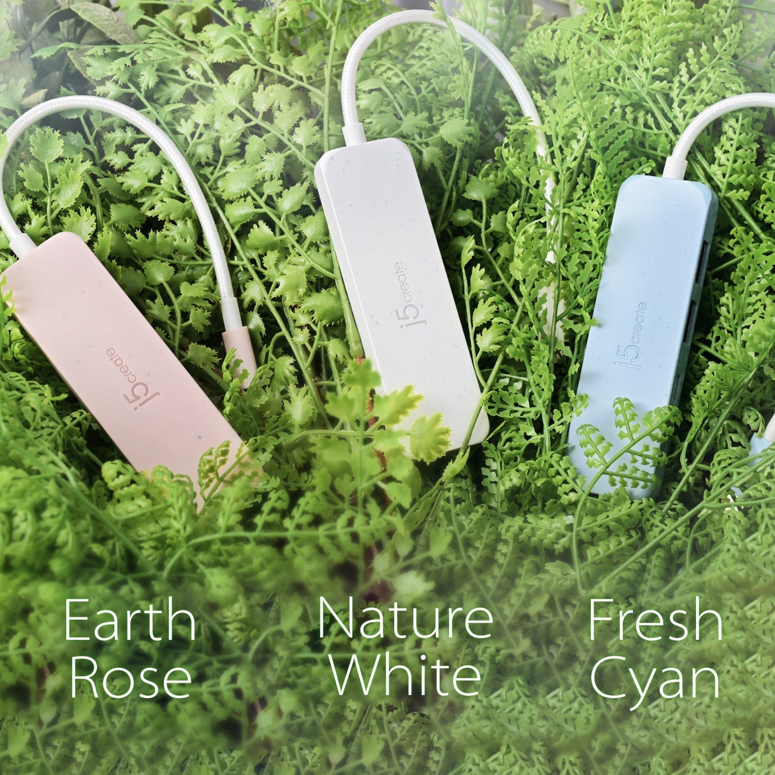 
j5create Eco-Friendly USB-C® to 4-Port Type-C &amp; Type-A Gen 2 Hub (JCH342EW)