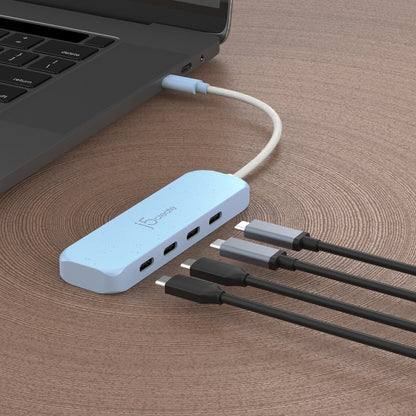 j5create Eco-Friendly USB-C® to 4-Port Type-C & Type-A Gen 2 Hub (JCH342EW)