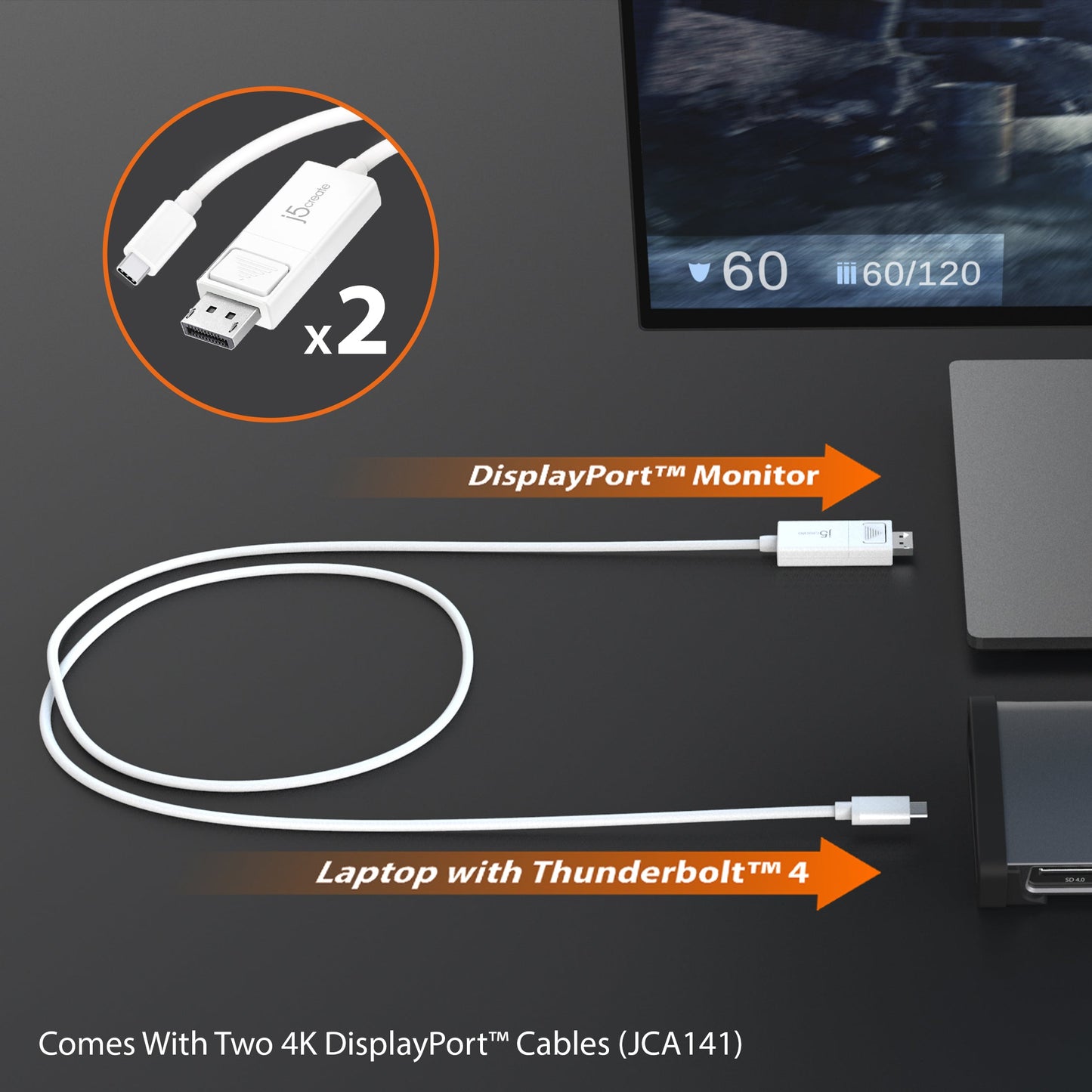 
j5create 8K Thunderbolt™ 4 Docking Station (JTD562)