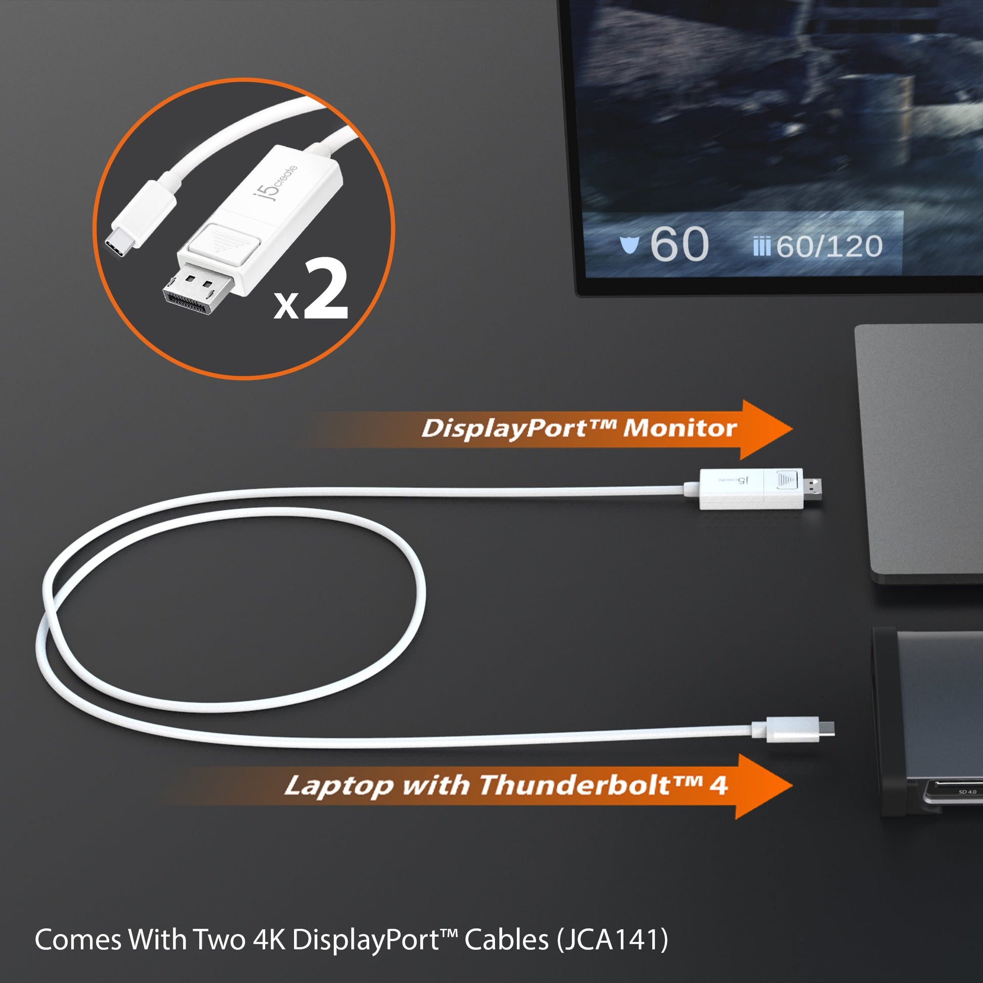 
j5create 8K Thunderbolt™ 4 Docking Station (JTD562)