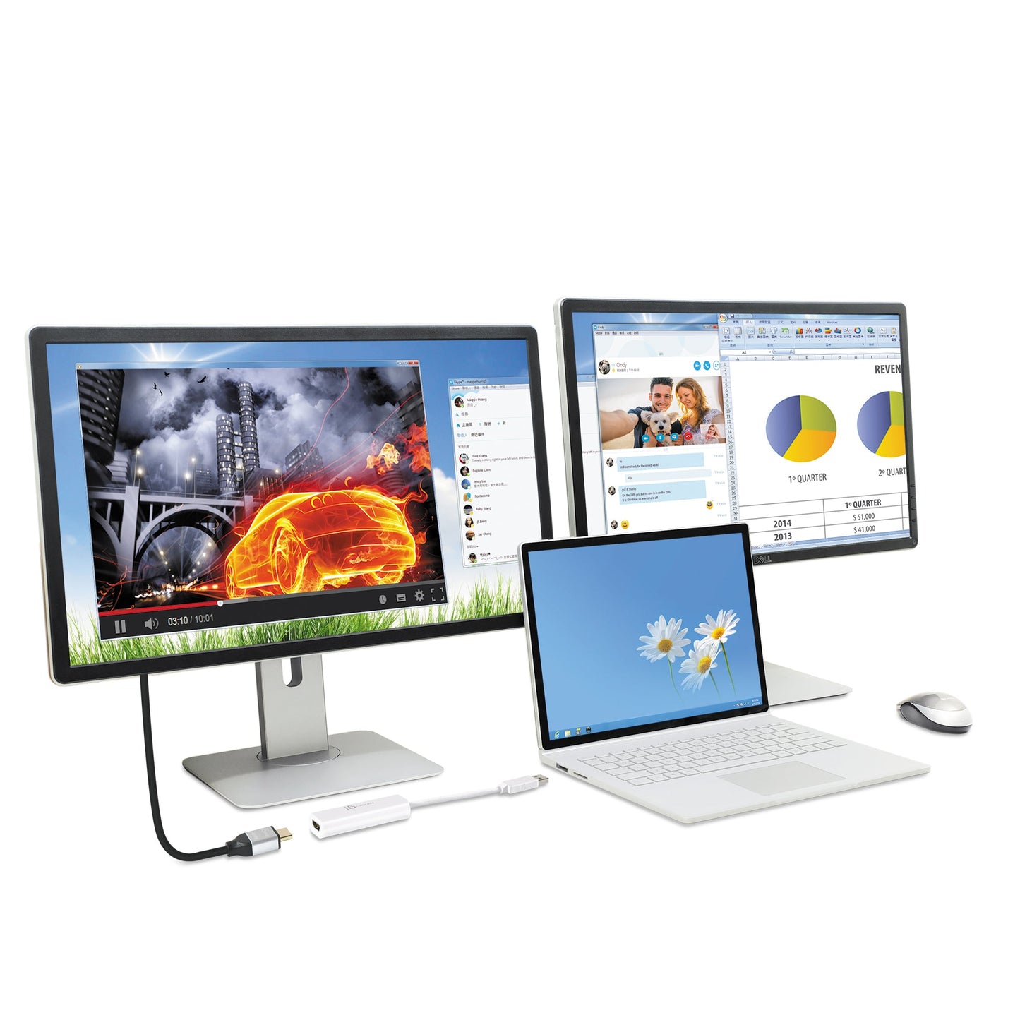 
j5create USB™ to HDMI™ Multi-Monitor Adapter (JUA254)