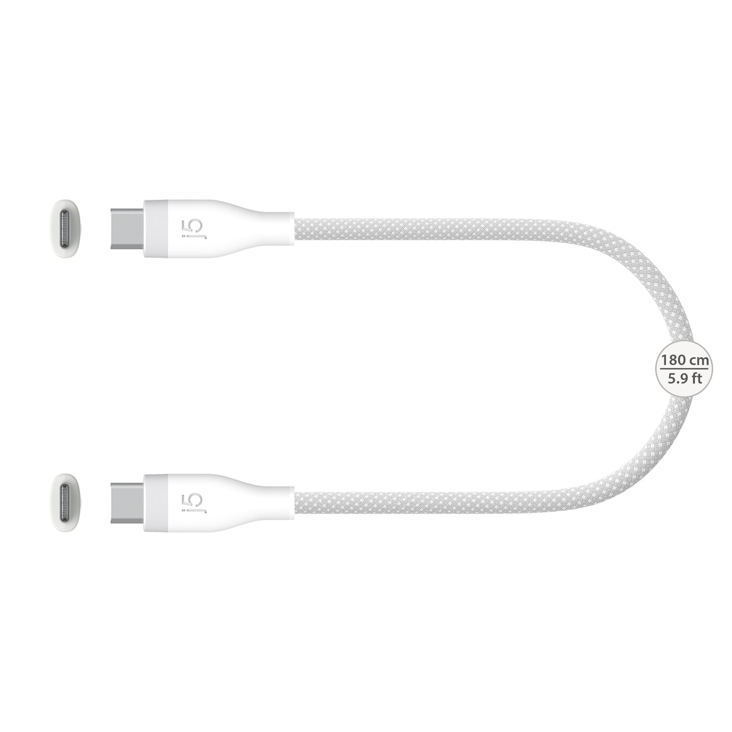 
j5create USB-C® 60W Ultra Soft Double-Braided Fast Charging Cable (UCX18L18W)