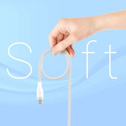 j5create USB-C® 60W Ultra Soft Double-Braided Fast Charging Cable (UCX18L18W)