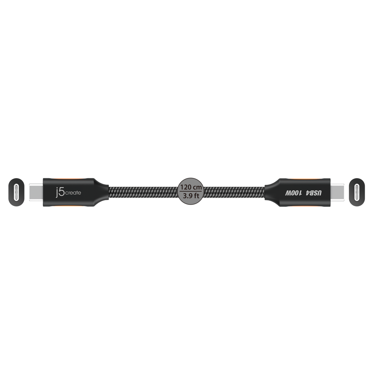 
j5create USB4® 40Gbps Full-Featured USB-C® Coaxial Cable (JUCX27L12)