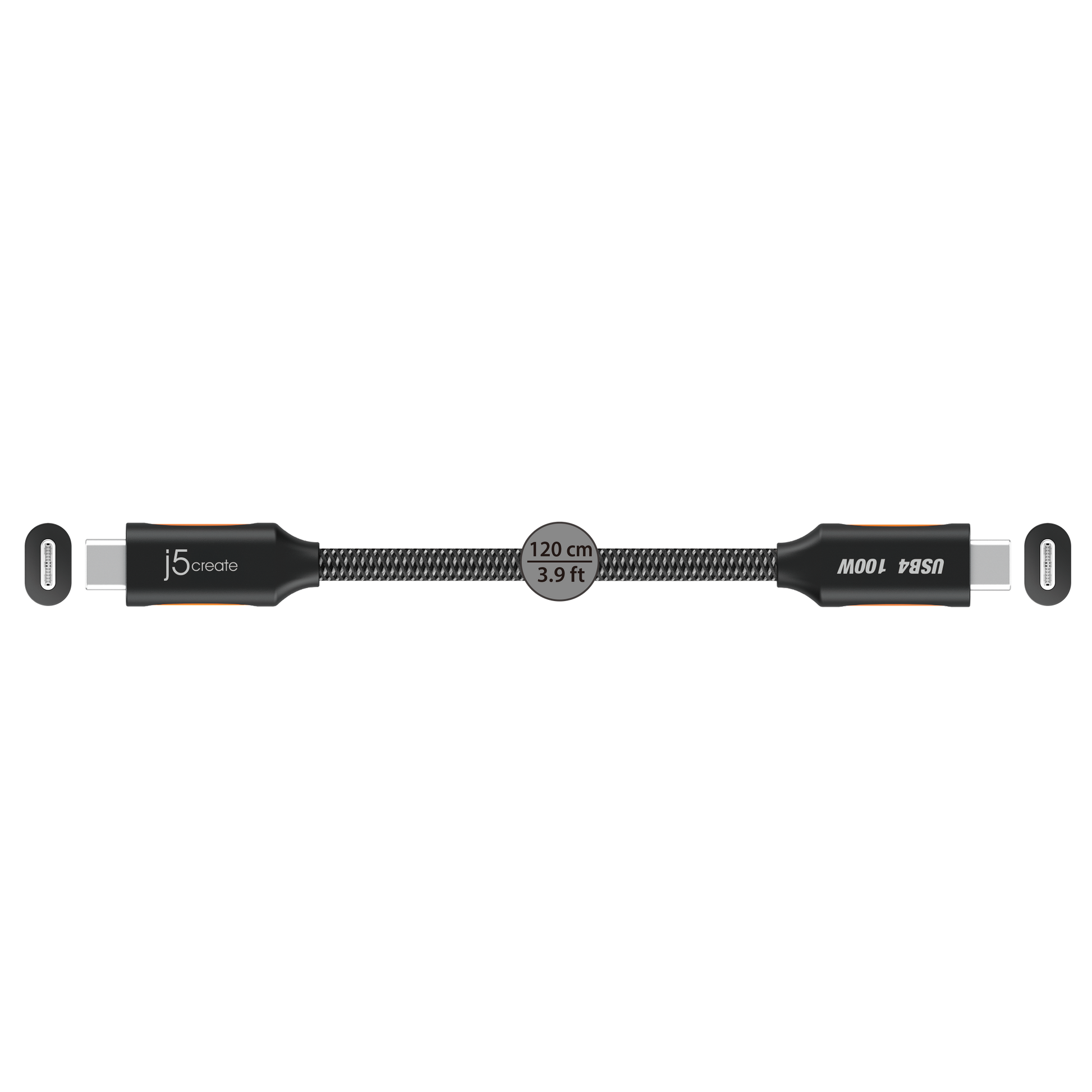 
j5create USB4® 40Gbps Full-Featured USB-C® Coaxial Cable (JUCX27L12)