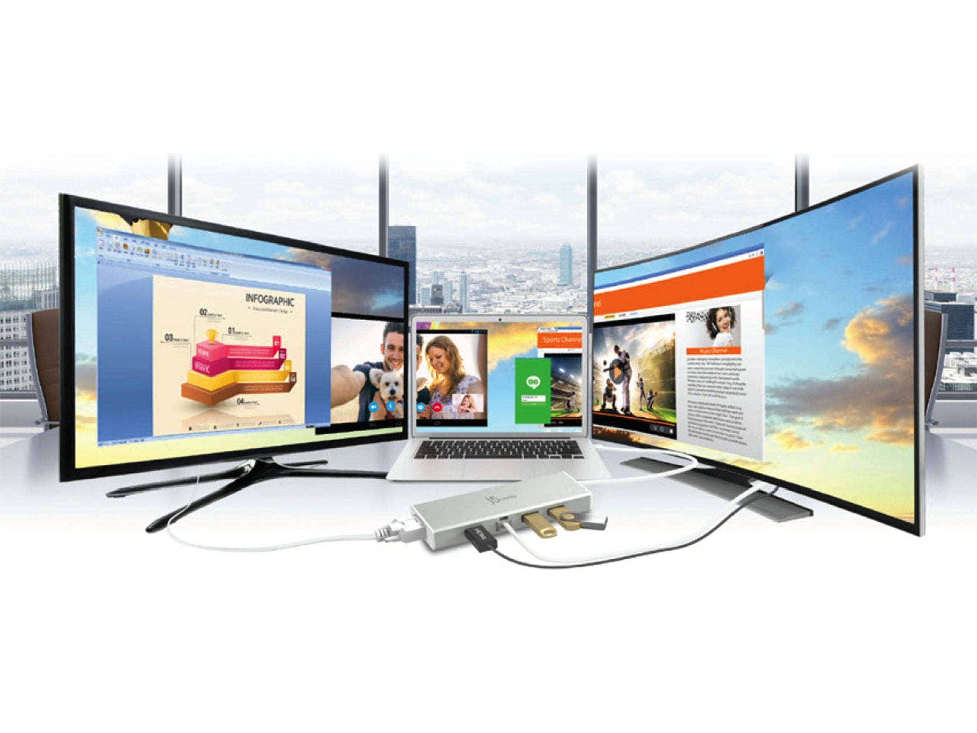 
j5create USB™ 3.0 Mini Dock (JUD380)