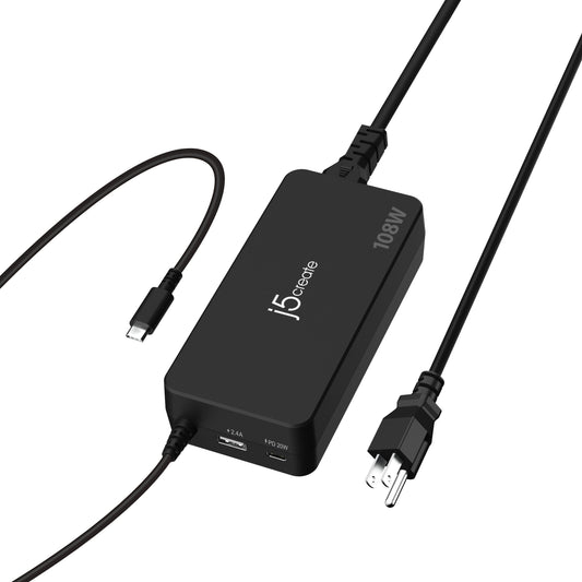 
j5create 108W PD USB-C® Super Charger (JUP34108)