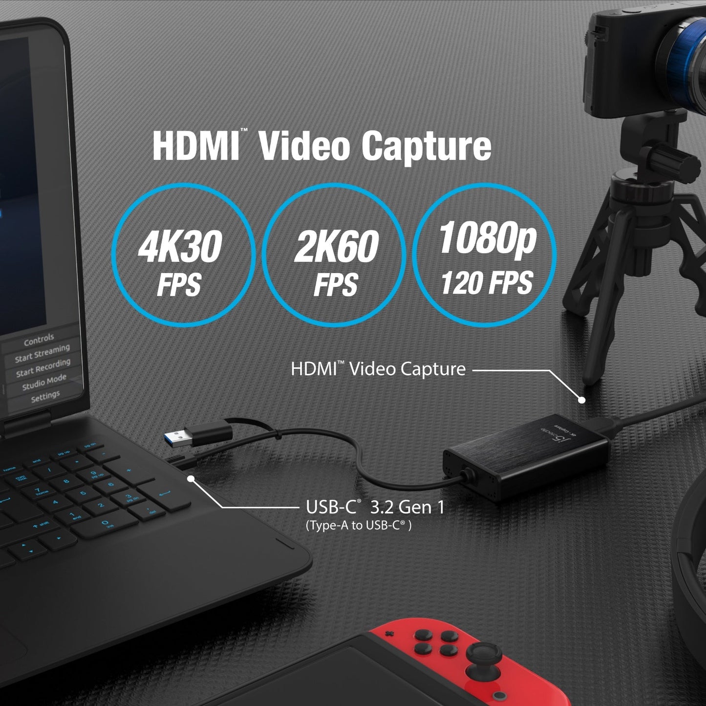 
j5create 4K HDMI™ Capture Adapter (JVA11)