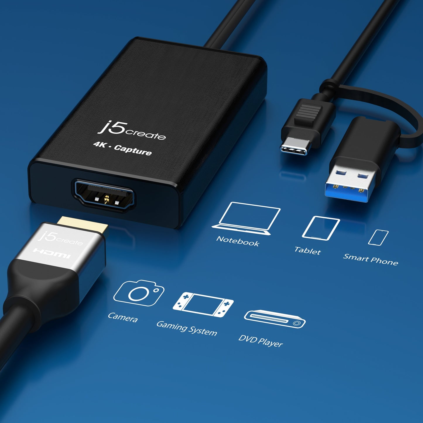 
j5create 4K HDMI™ Capture Adapter (JVA11)