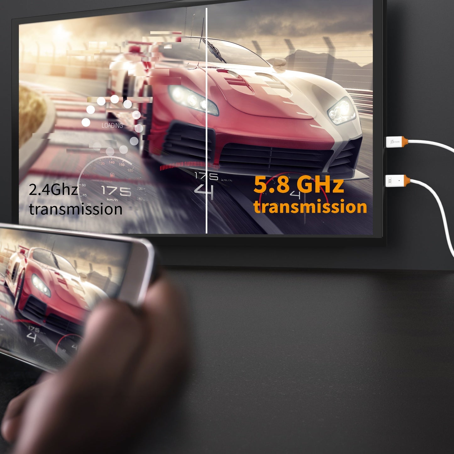 
j5create ScreenCast FHD USB-C® Wireless Display Extender (JVAW61)
