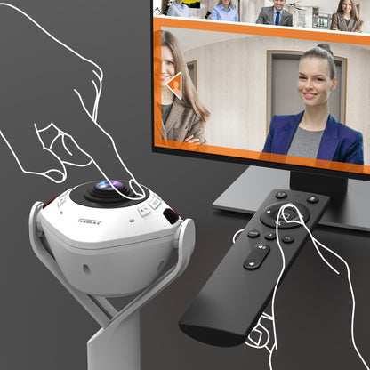 j5create 360° AI-Powered Webcam with Speakerphone (JVU368)
