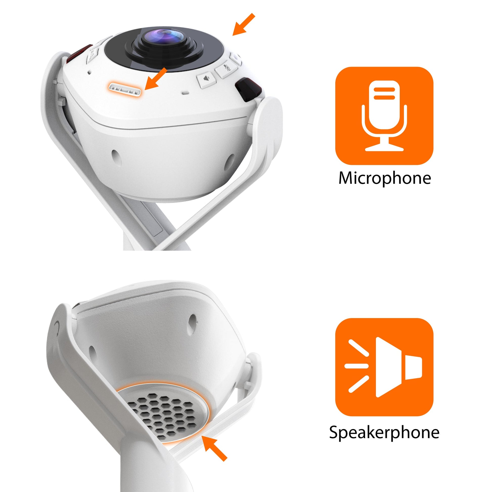 
j5create 360° AI-Powered Webcam with Speakerphone (JVU368)